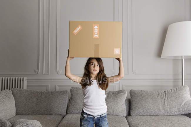 girl with box